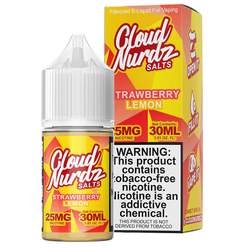 Strawberry Lemon Synthetic Nicotine Cloud Nurdz Smokers World WOH