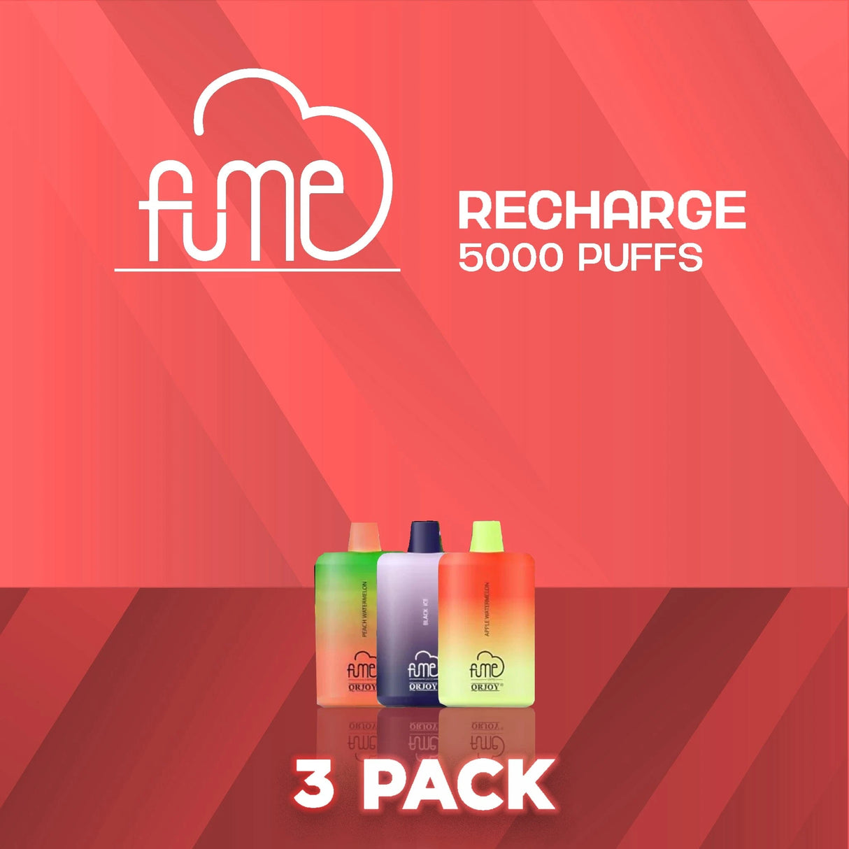 Fume Recharge 5000 Puffs Disposable Vape - 3 Pack-