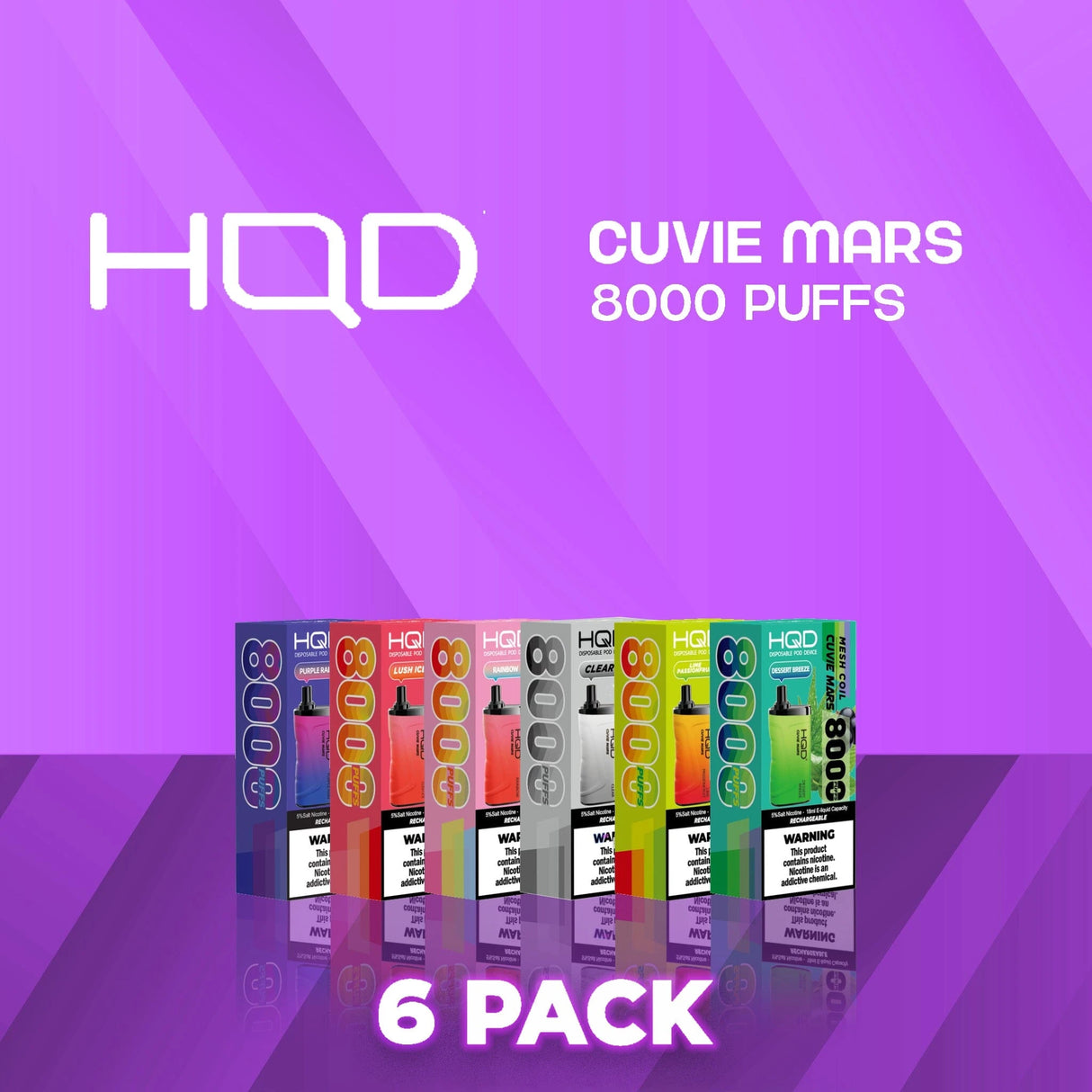 HQD Cuvie Mars Disposable Vape - 6 Pack-
