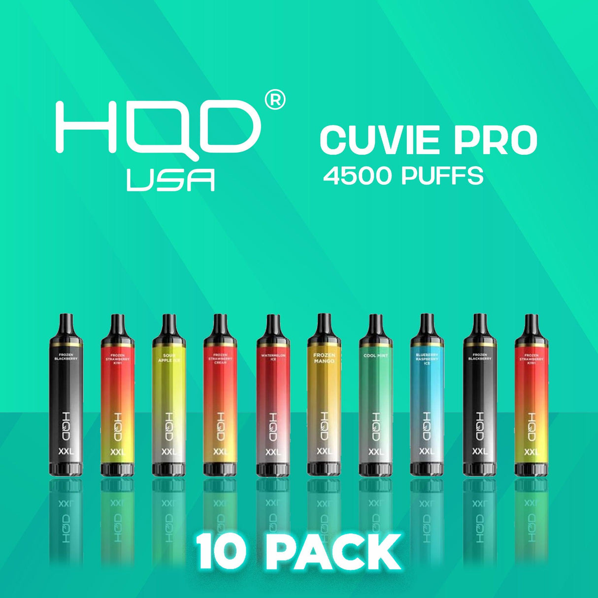 HQD Cuvie Pro 4500 Puff Disposable Vape - 10 Pack