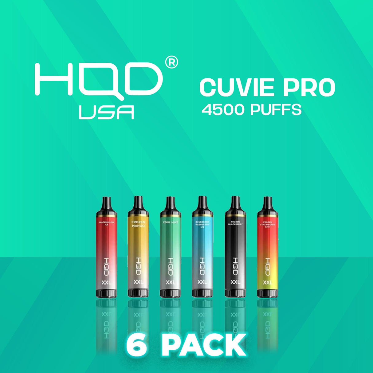 HQD Cuvie Pro 4500 Puff Disposable Vape - 6 Pack