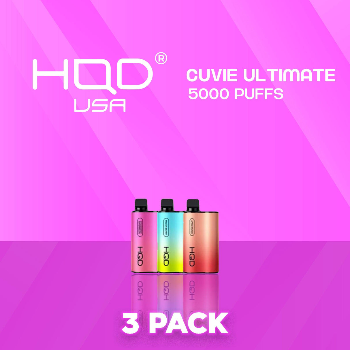 HQD Cuvie Ultimate 5000 Puff Disposable Vape - 3 Pack