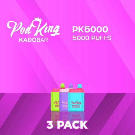 Pod King x Kado Bar PK5000 Disposable Vape - 3 Pack-