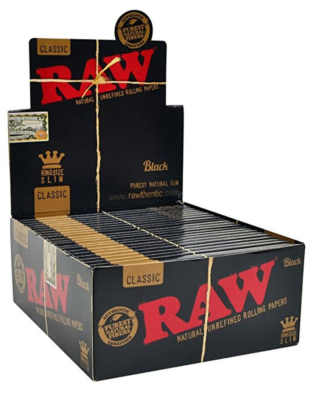 Raw Black King Size Rolling Paper - Full Box of 50 Packs