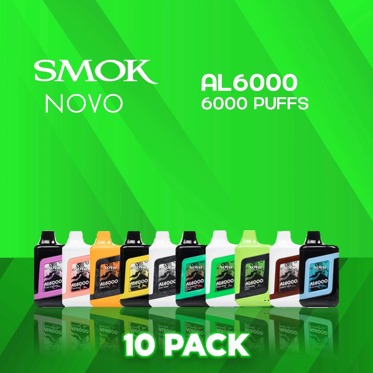 Smok Novo Bar AL6000 Disposable Vape - 10 Pack-