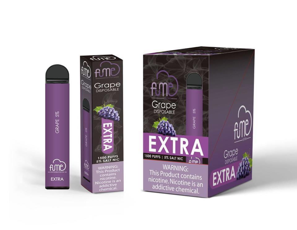 10 Pack Fume Extra 1500 Puffs Disposable Vape - Grape