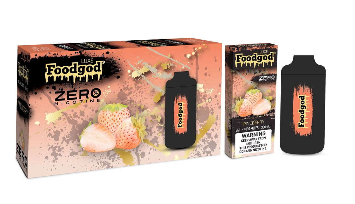 Foodgod Luxe Zero Nicotine 4000 Puff Disposable Vape - 10 Pack-