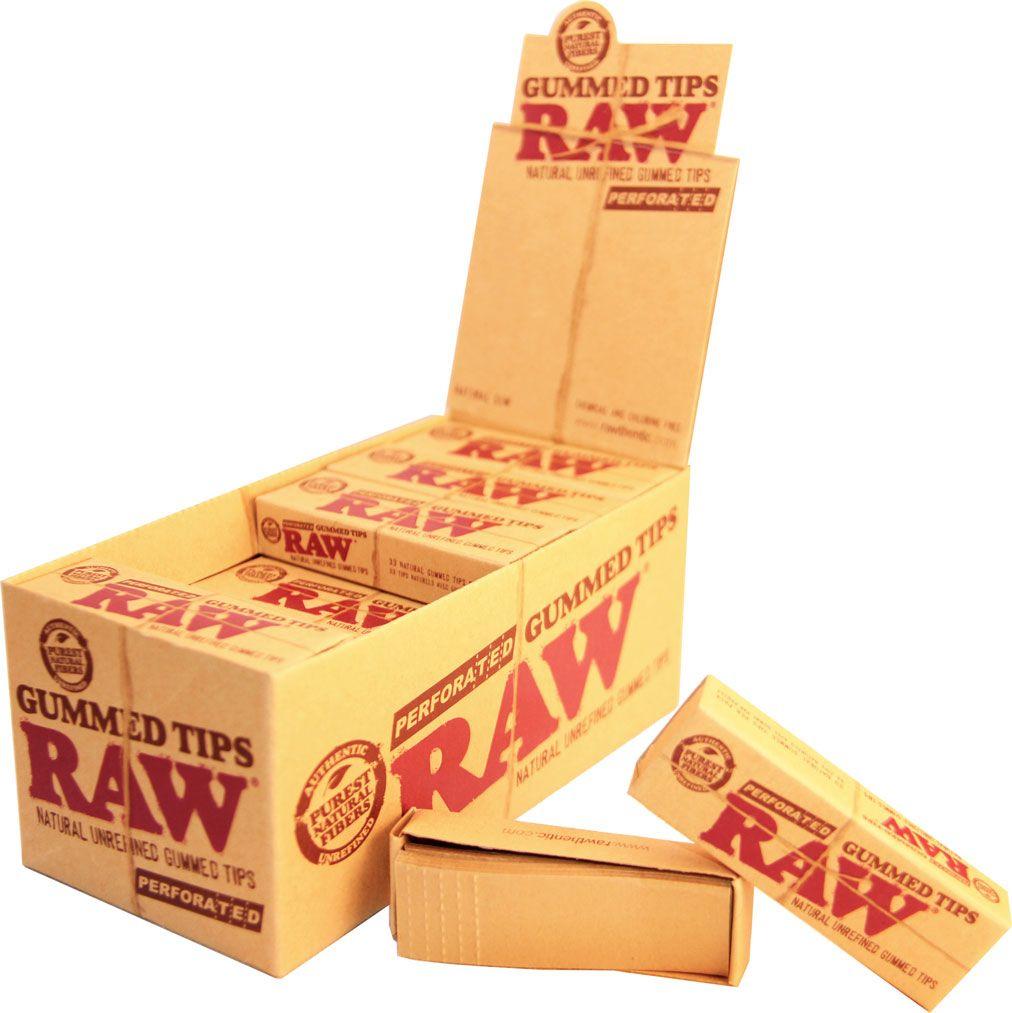 Raw Perforated Gummed Tips - Pack of 24