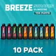 10  Pack Breeze Stratus 15K 0% Nicotine | Smokers World Store
