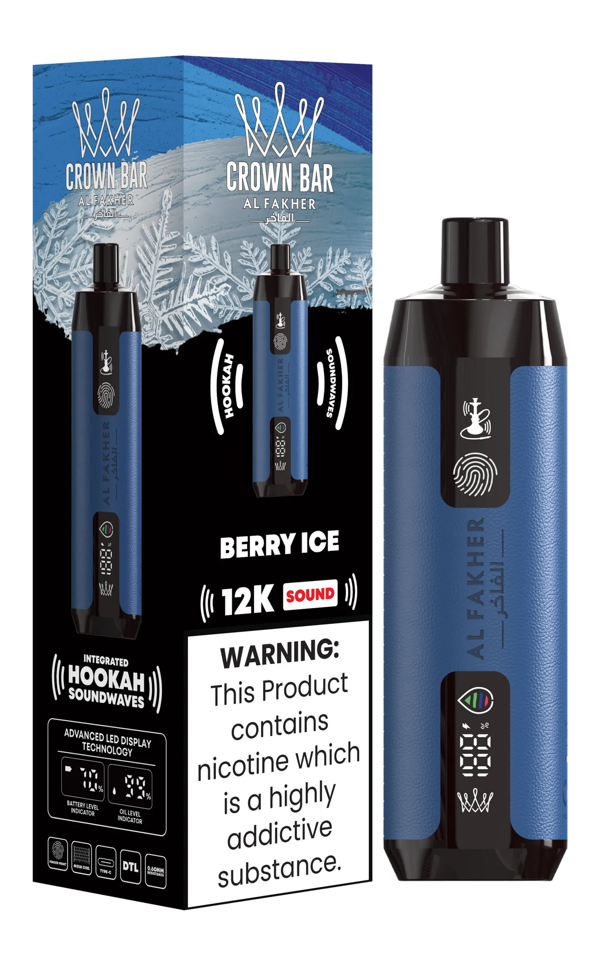 Al Fakher Crown Bar 12K Sound Berry Ice