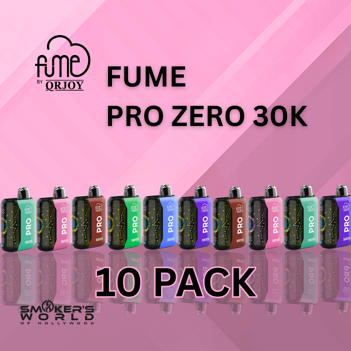 Fume PRO ZERO 30K Vape - (10 Pack)