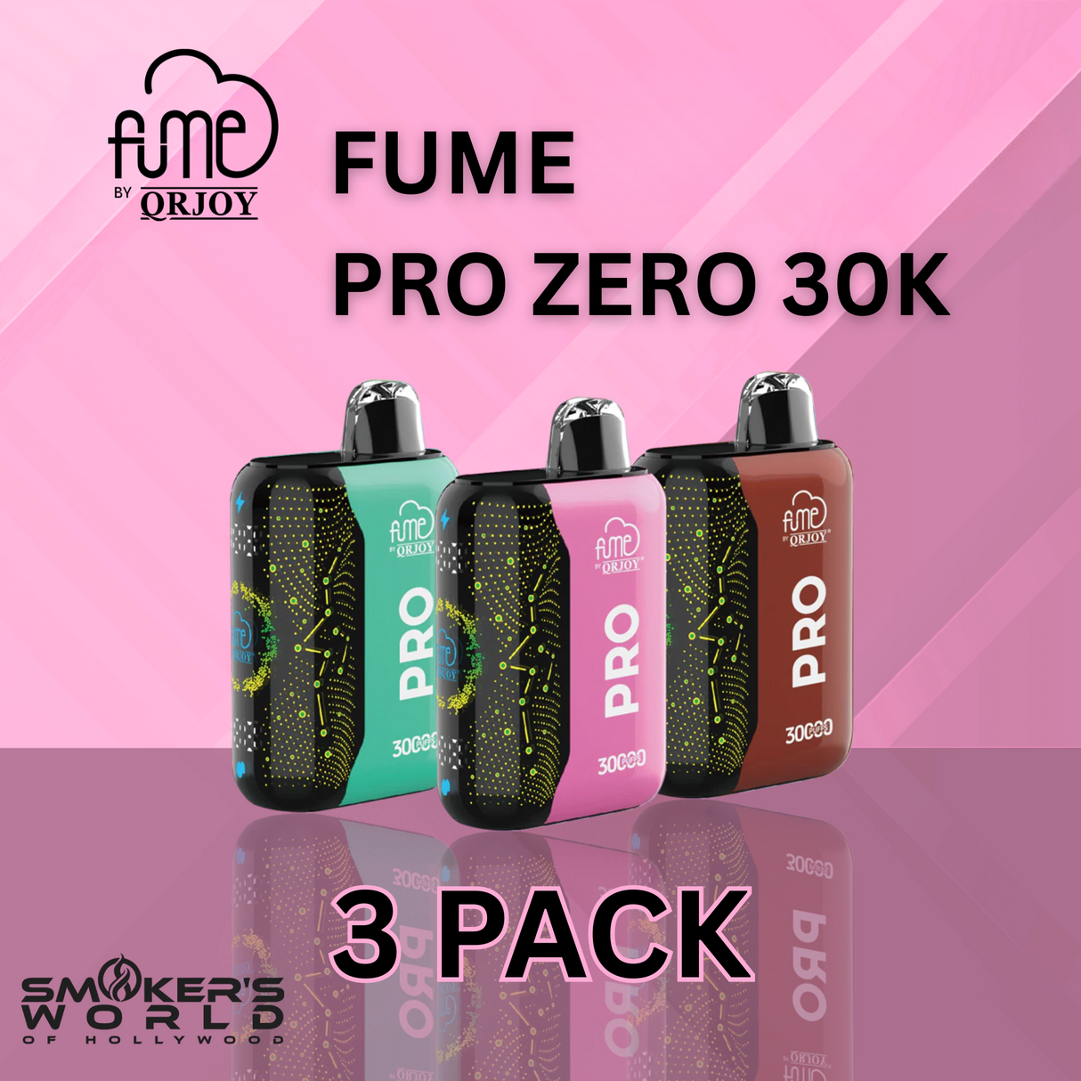 Fume PRO ZERO 30K Vape - (3 Pack)