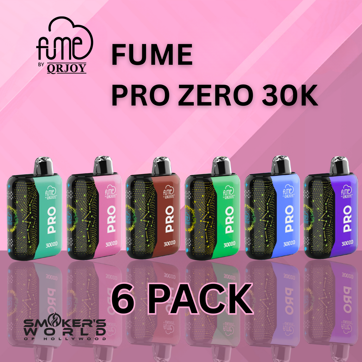 Fume PRO ZERO 30K Vape - (6 Pack)
