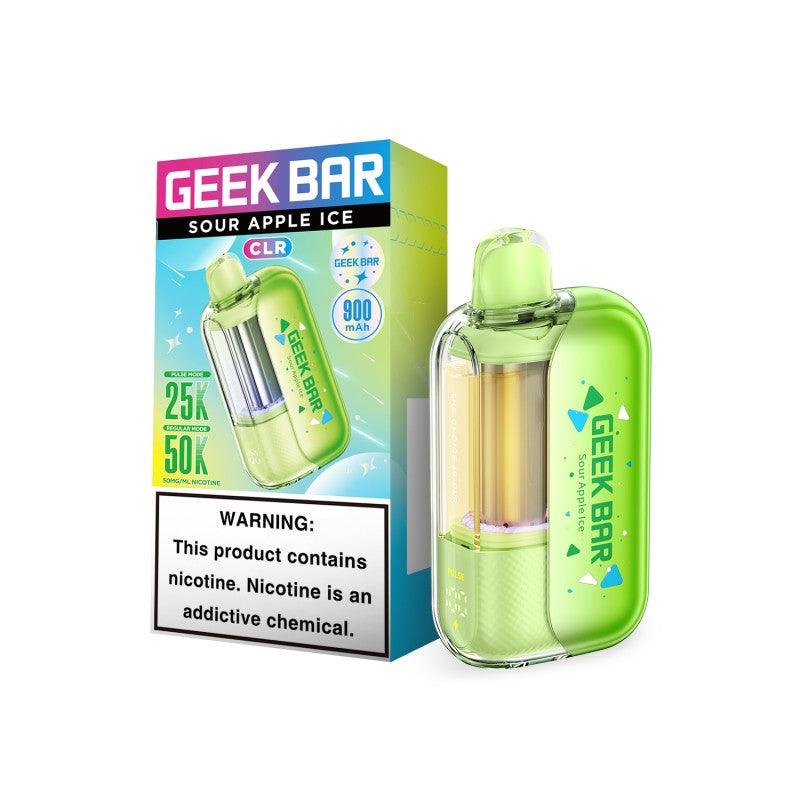 Sour Apple Ice Geek Bar CLR 50K Disposable Vape