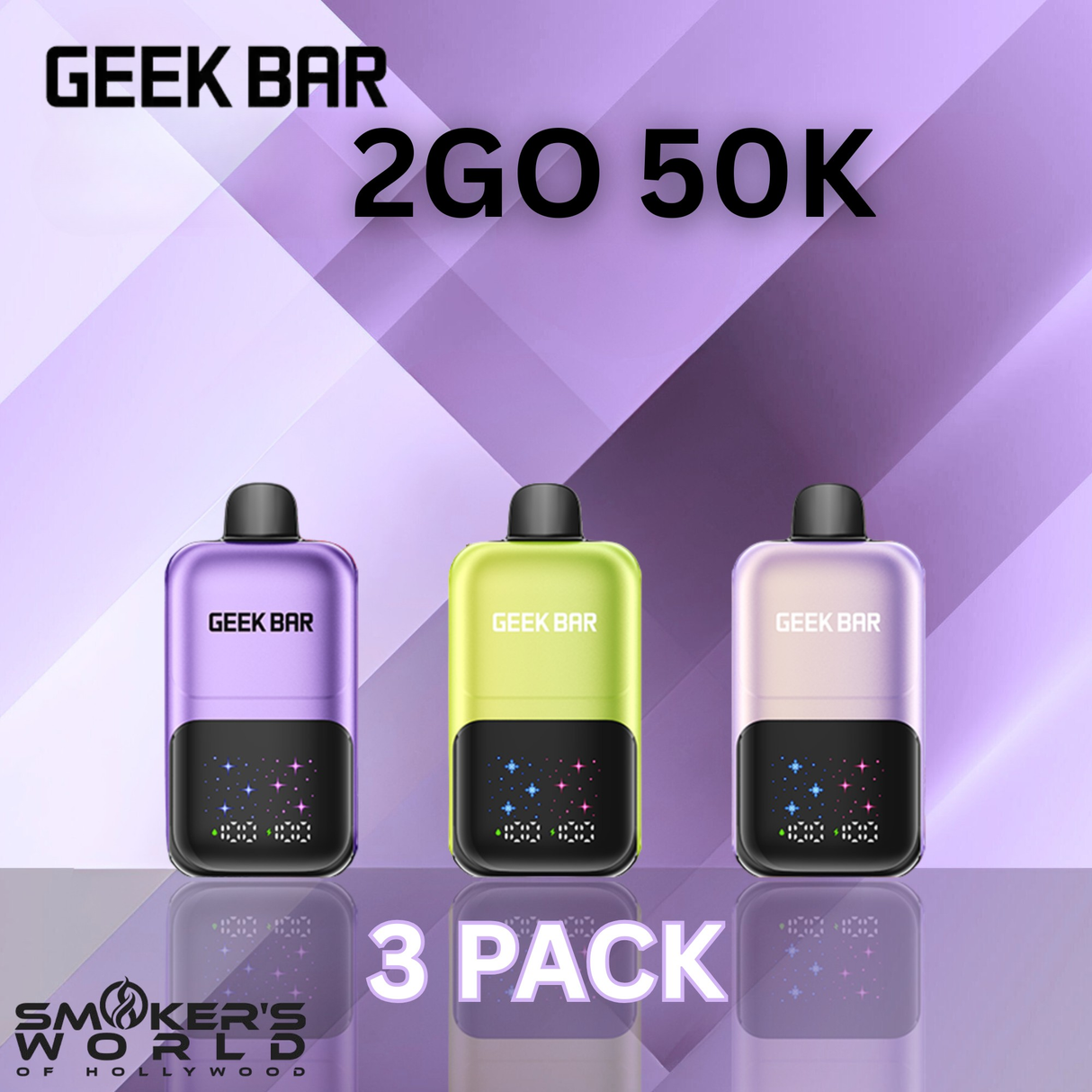 Geek Bar 2GO 50K Disposable Vape - (3 Pack)