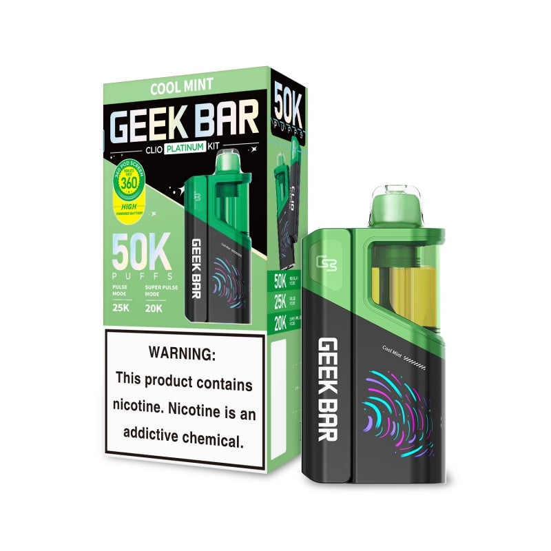 Geek Bar CLIO Platinum 50K Disposable Kit 5% - 1 Pack Smokers World Geek Bar CLIO Platinum 50K Disposable Kit 5% - 1 Pack Smokers World