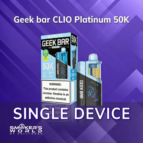 Geek Bar CLIO Platinum 50K - Flavors Smokers World Geek Bar CLIO Platinum 50K - Flavors Smokers World