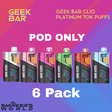 Geek Bar Clio Platinum 70K Pod - 6 Pack