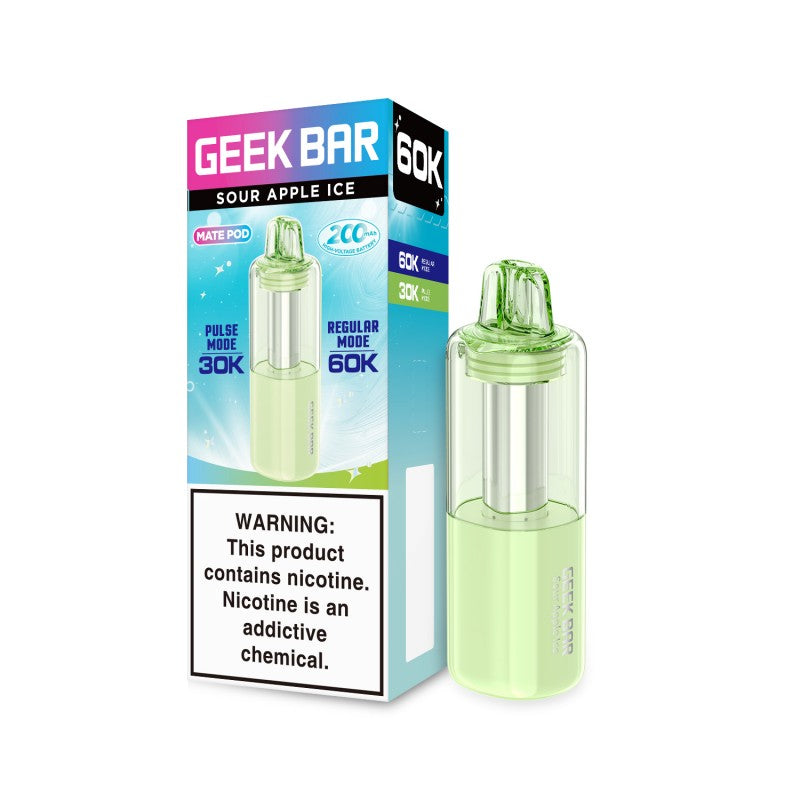 Geek Bar Mate 60K Disposable Vape Pod - Sour Apple Ice