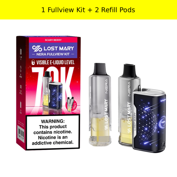 Lost Mary Nera Fullview 70K Kit Flavors – Smokers World