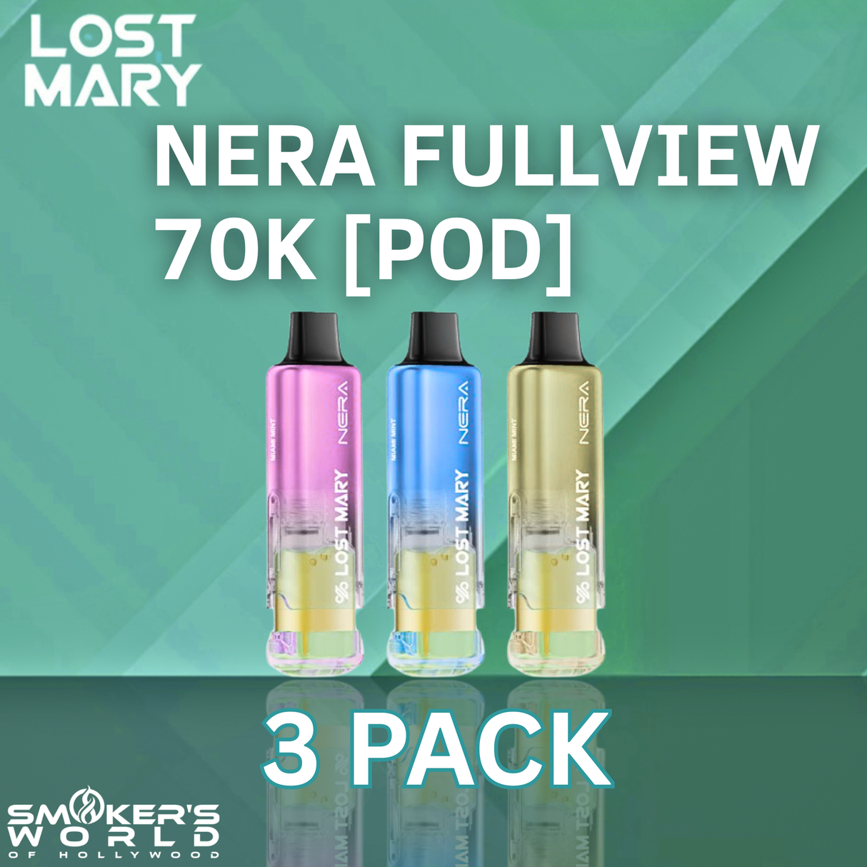 Lost Mary Nera Fullview 70K Pod - (3 Pack)
