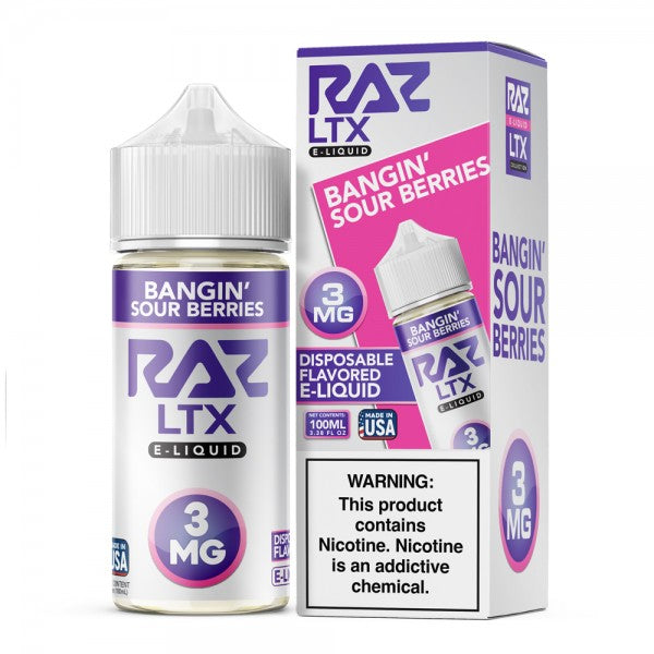 RAZ E-Liquid Nic 100ml Bangin' Sour Berries
