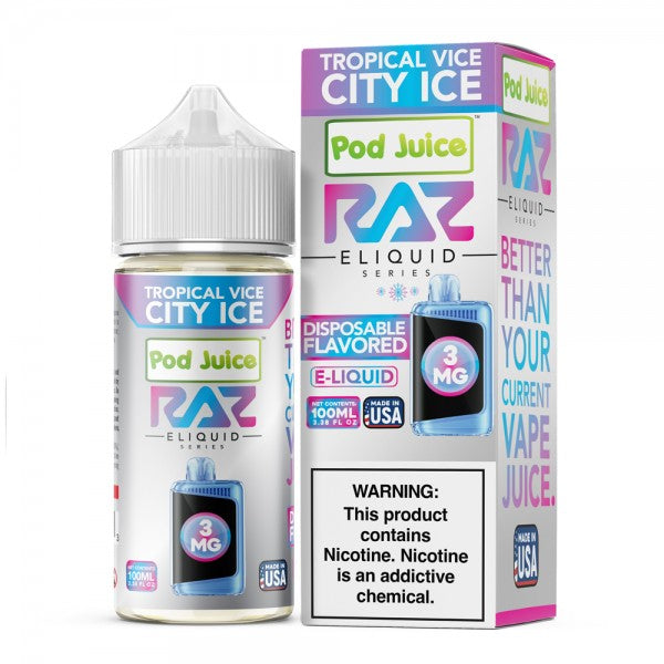 RAZ E-Liquid Nic 100ml Tropical Vice City Ice