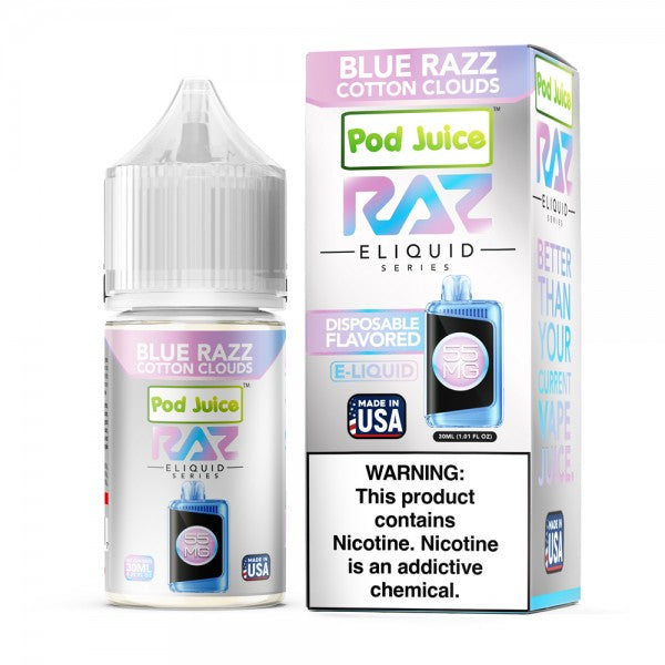 RAZ Salt E-Liquid Nic 30ml - Blue Razz Cotton Clouds