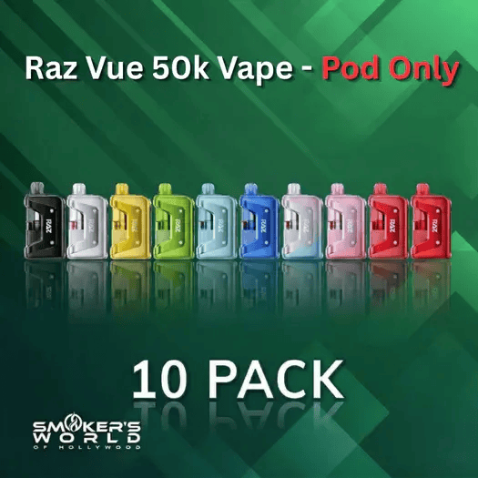 RAZ VUE 50K Disposable Vape Pod - (10 Pack) Smokers World RAZ VUE 50K Disposable Vape Pod - (10 Pack) Smokers World