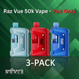 RAZ VUE 50K Disposable Vape Pod - (3 Pack)