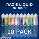 RAZ E-Liquid Nic 100ml - 10 Pack