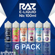 RAZ E-Liquid Nic 100ml - 6 Pack