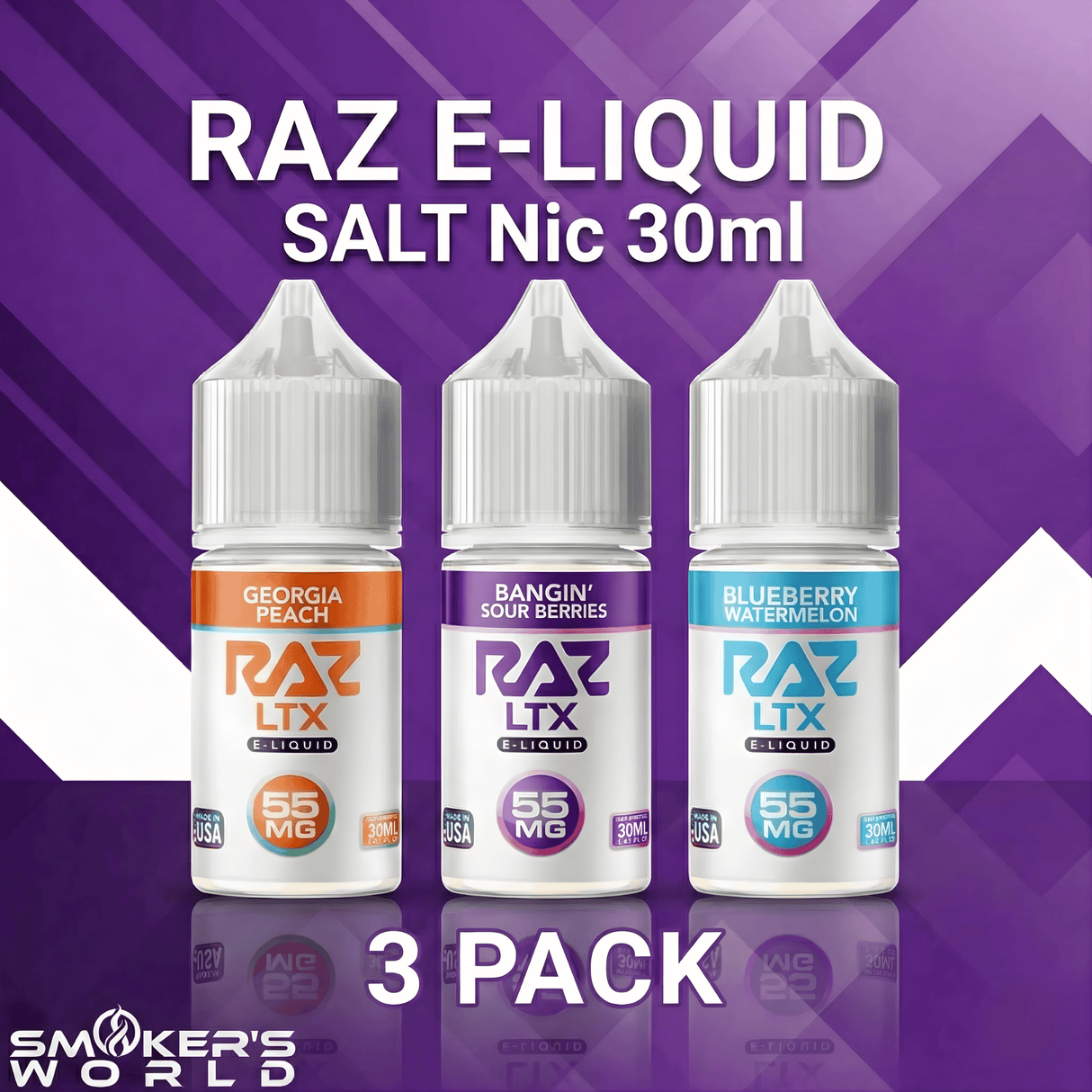 RAZ Salt E-Liquid Nic 30ml - 3 Pack