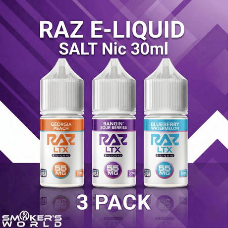 RAZ Salt E-Liquid Nic 30ml - 3 Pack