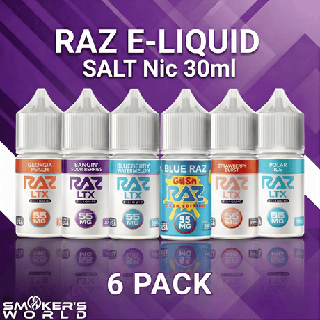 RAZ Salt E-Liquid Nic 30ml - 6 Pack