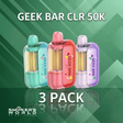 Geek Bar CLR 50K Disposable Vape - (3 Pack)