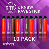 Fume x RNBW Rave Stick 10K Vape - (10 Pack)