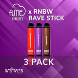 Fume x RNBW Rave Stick 10K Vape - (3 Pack)