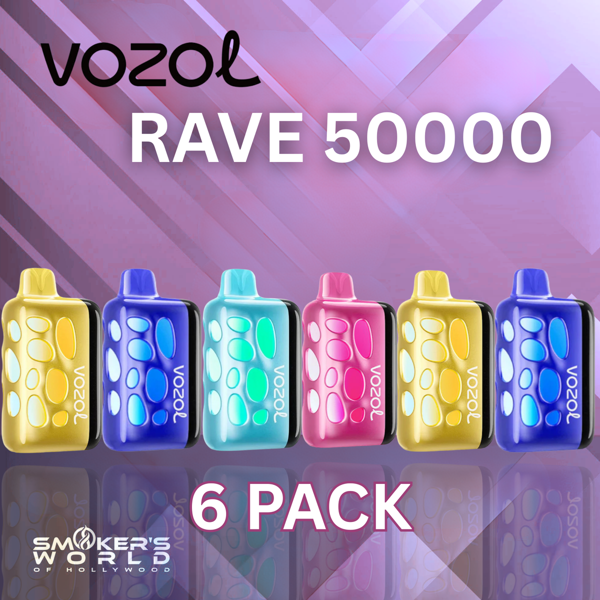 VOZOL Rave 50000 Vape - (6 pack) Smokers World VOZOL Rave 50000 Vape - (6 pack) Smokers World