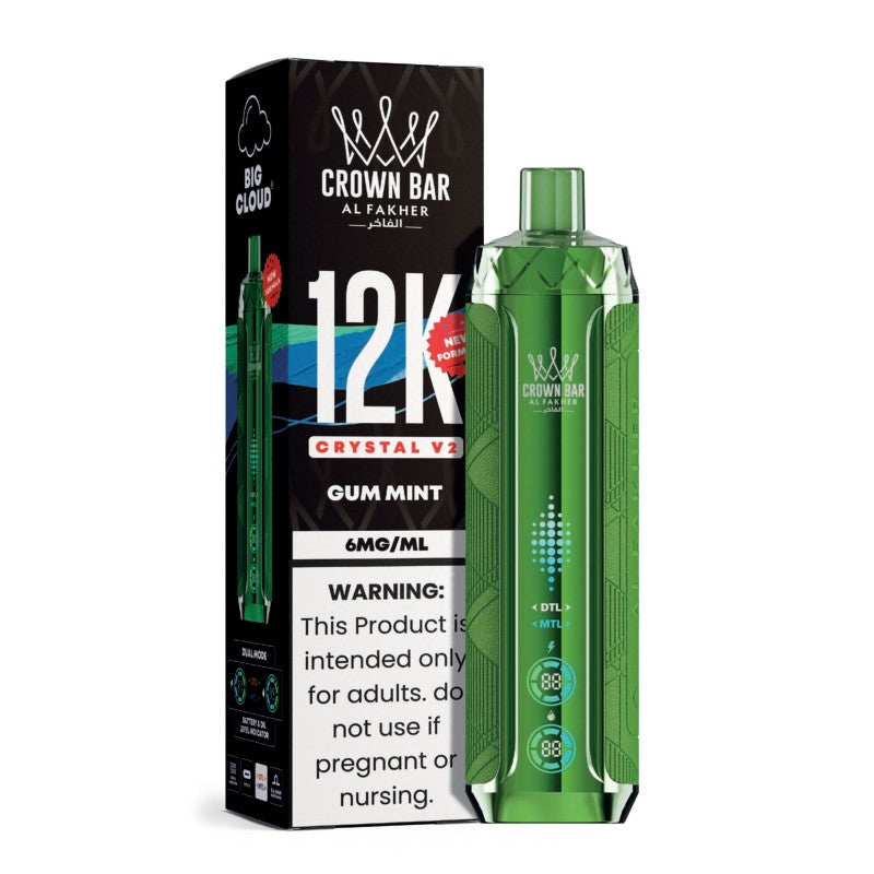 Gum Mint Al Fakher Crown Bar 12K Crystal V2 Vape