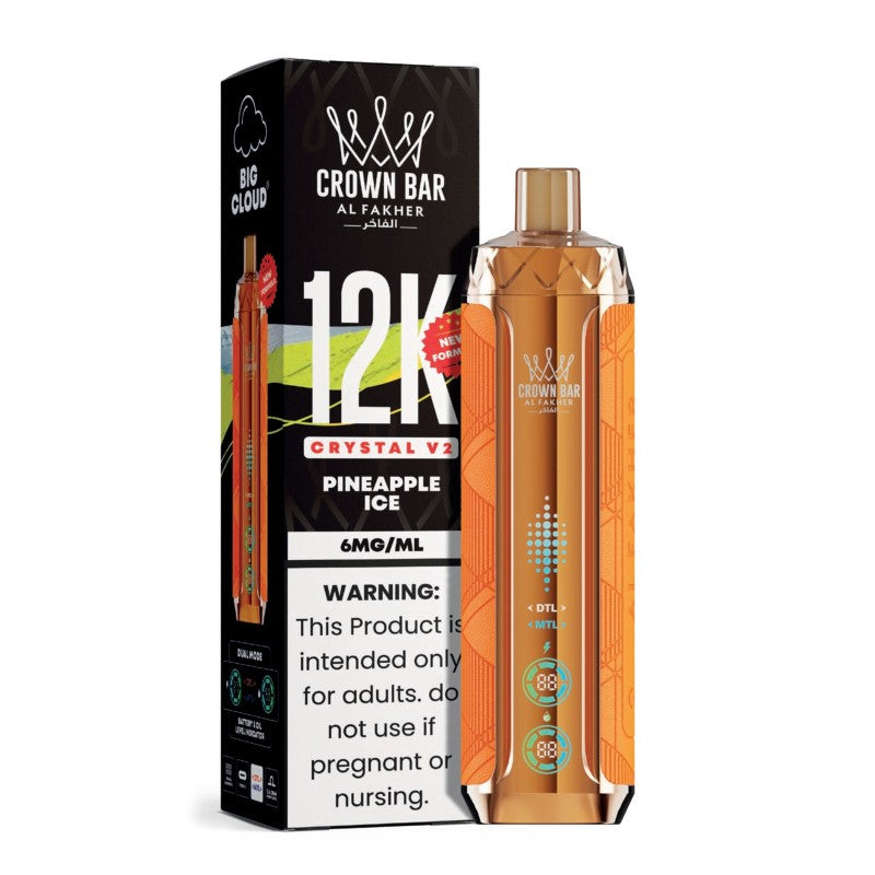 Pineapple Ice Al Fakher Crown Bar 12K Crystal V2 Vape