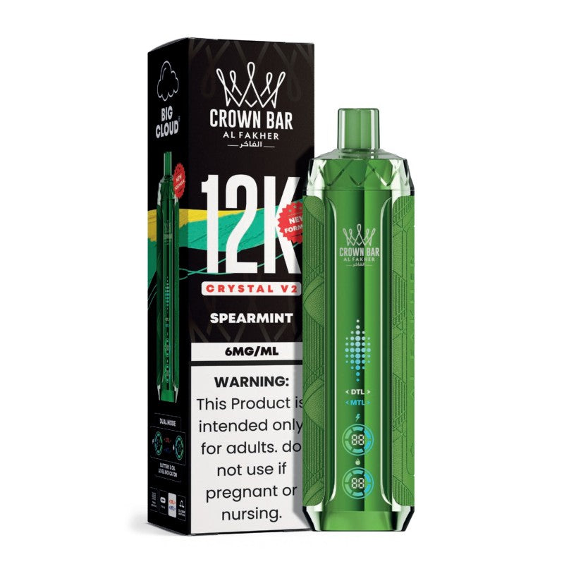 Spearmint Al Fakher Crown Bar 12K Crystal V2 Vape