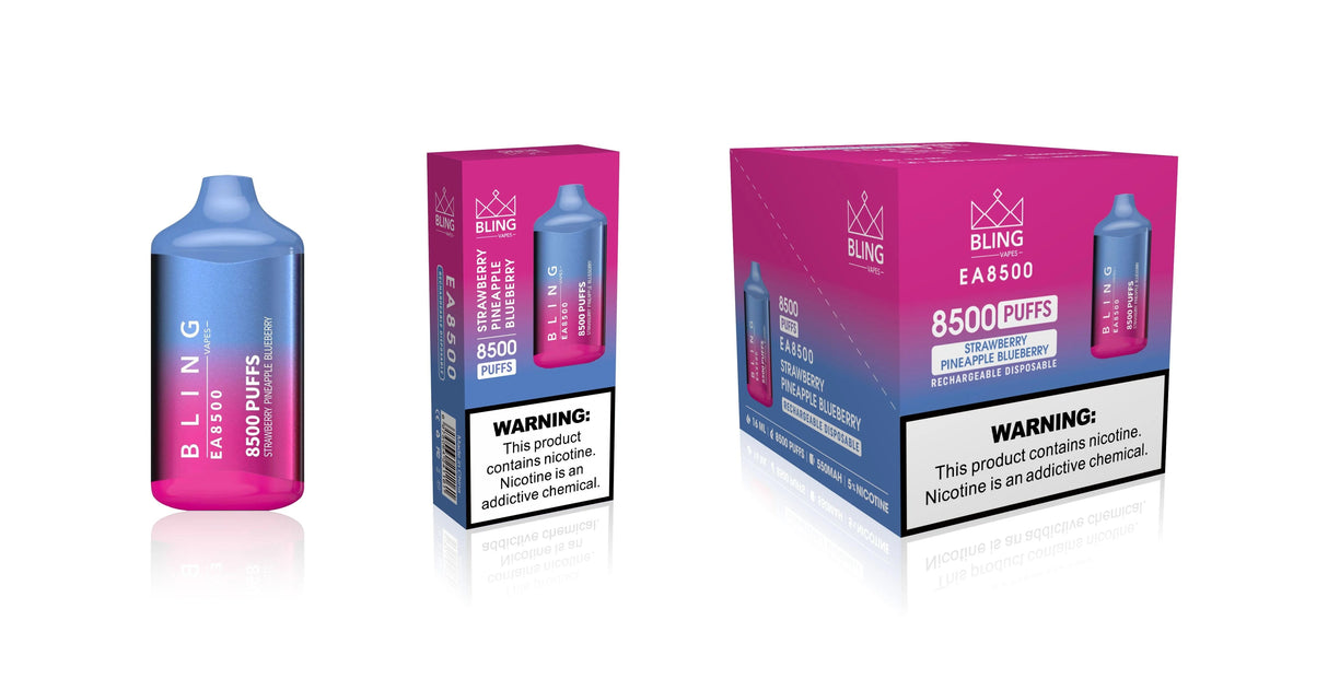 Bling EA8500 Strawberry Pineapple Blueberry Flavor - Disposable Vape