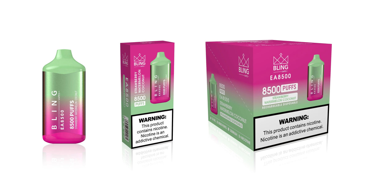 Bling EA8500 Strawberry Watermelon Coconut Flavor - Disposable Vape