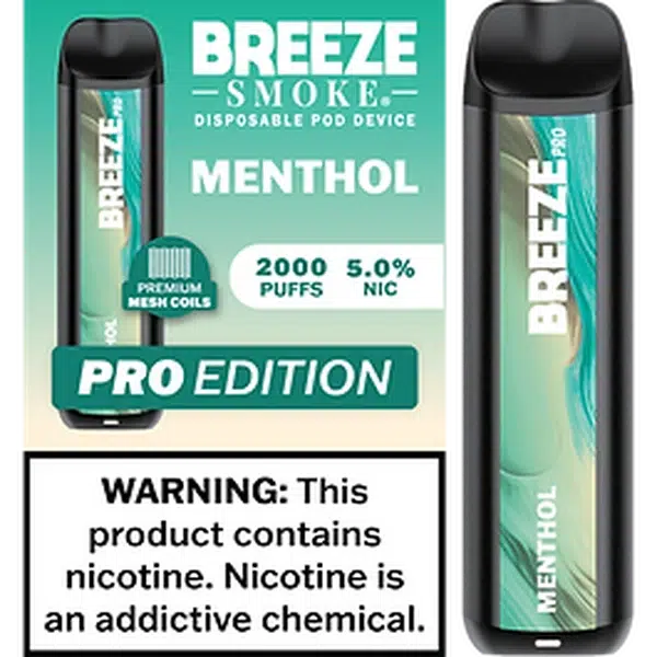Breeze Pro Menthol Flavor - Disposable Vape