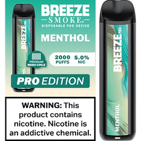 Breeze Pro Menthol Flavor - Disposable Vape