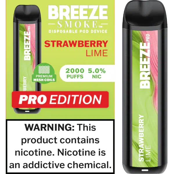 Breeze Pro Strawberry Lime Flavor - Disposable Vape