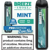 Breeze Pro Zero Nicotine 2000 Puffs Disposable Vape - 6 Pack