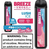 Breeze Pro Zero Nicotine 2000 Puffs Disposable Vape - 6 Pack