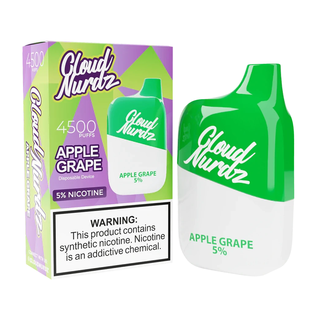 Cloud Nurdz 4500 Apple Grape Flavor - Disposable Vape